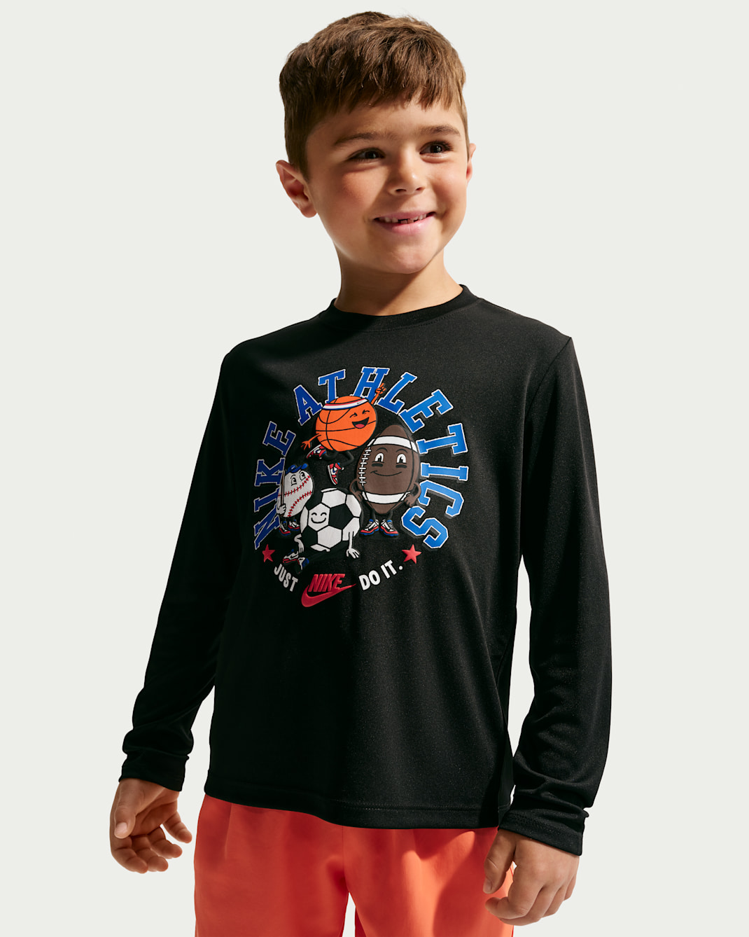 Nike Little Kids' Dri-FIT Graphic Long-Sleeve T-Shirt - Black