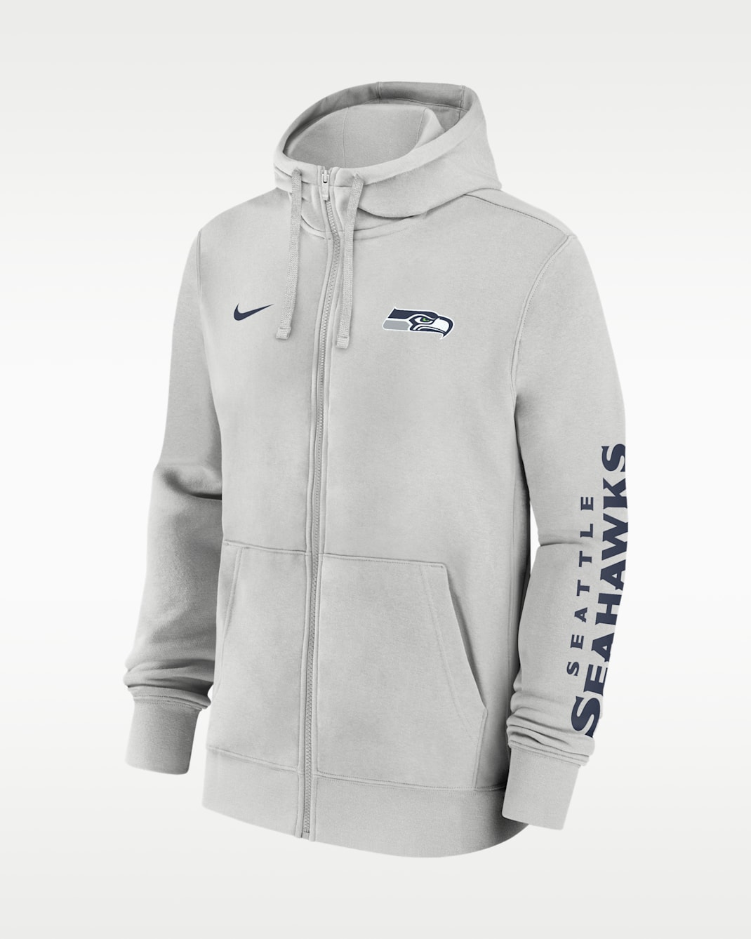Seattle Seahawks Club Men's Nike NFL Full-Zip Hoodie - Grey