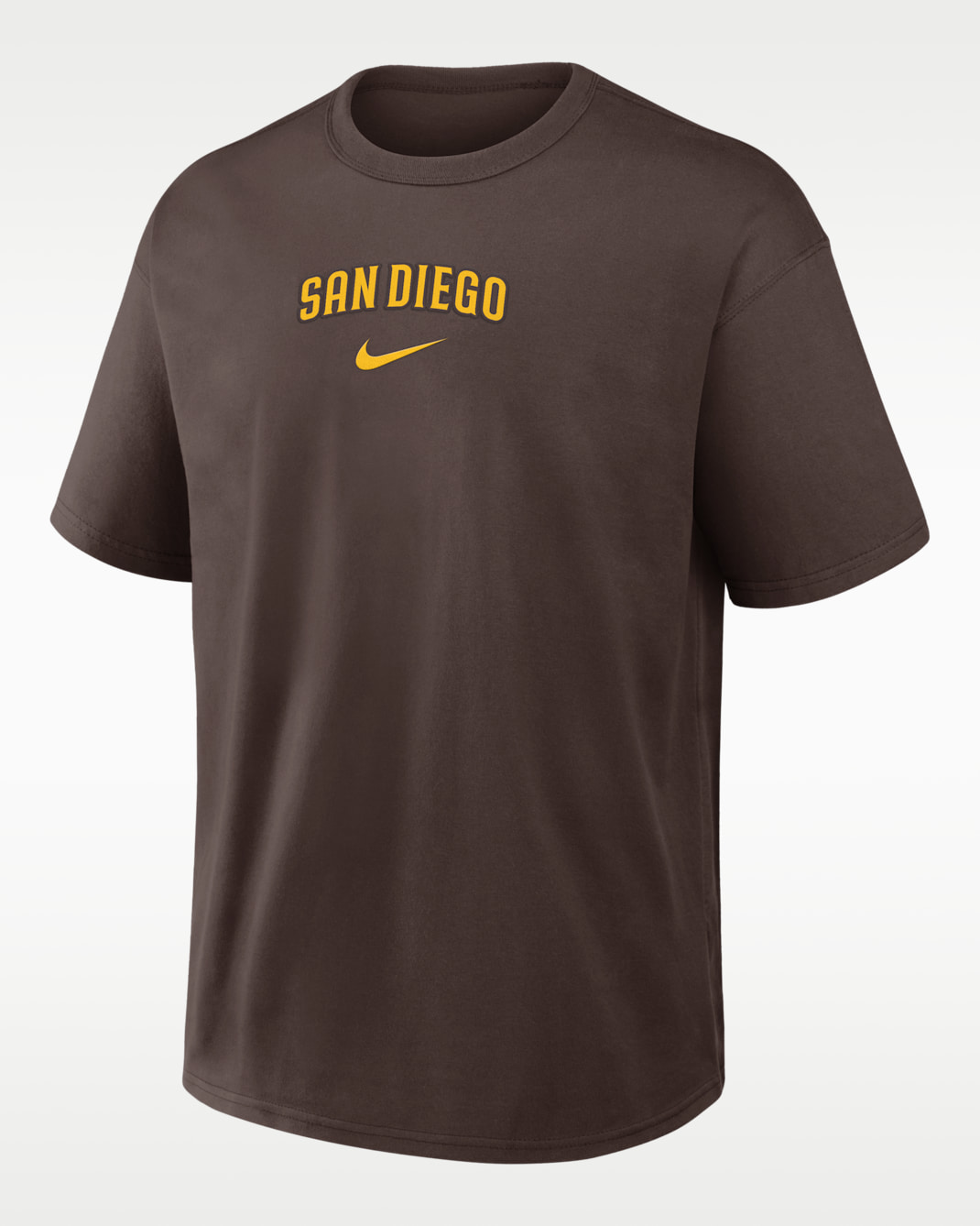 San Diego Padres City Name Max90 Men's Nike MLB T-Shirt - Brown
