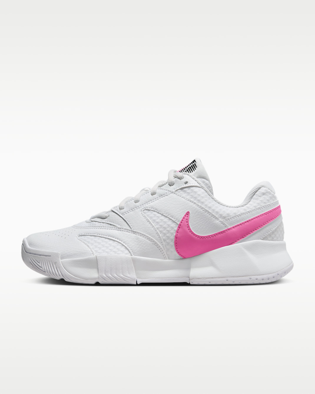 NikeCourt Lite 4 女款網球鞋 - 白色/黑色/Playful Pink