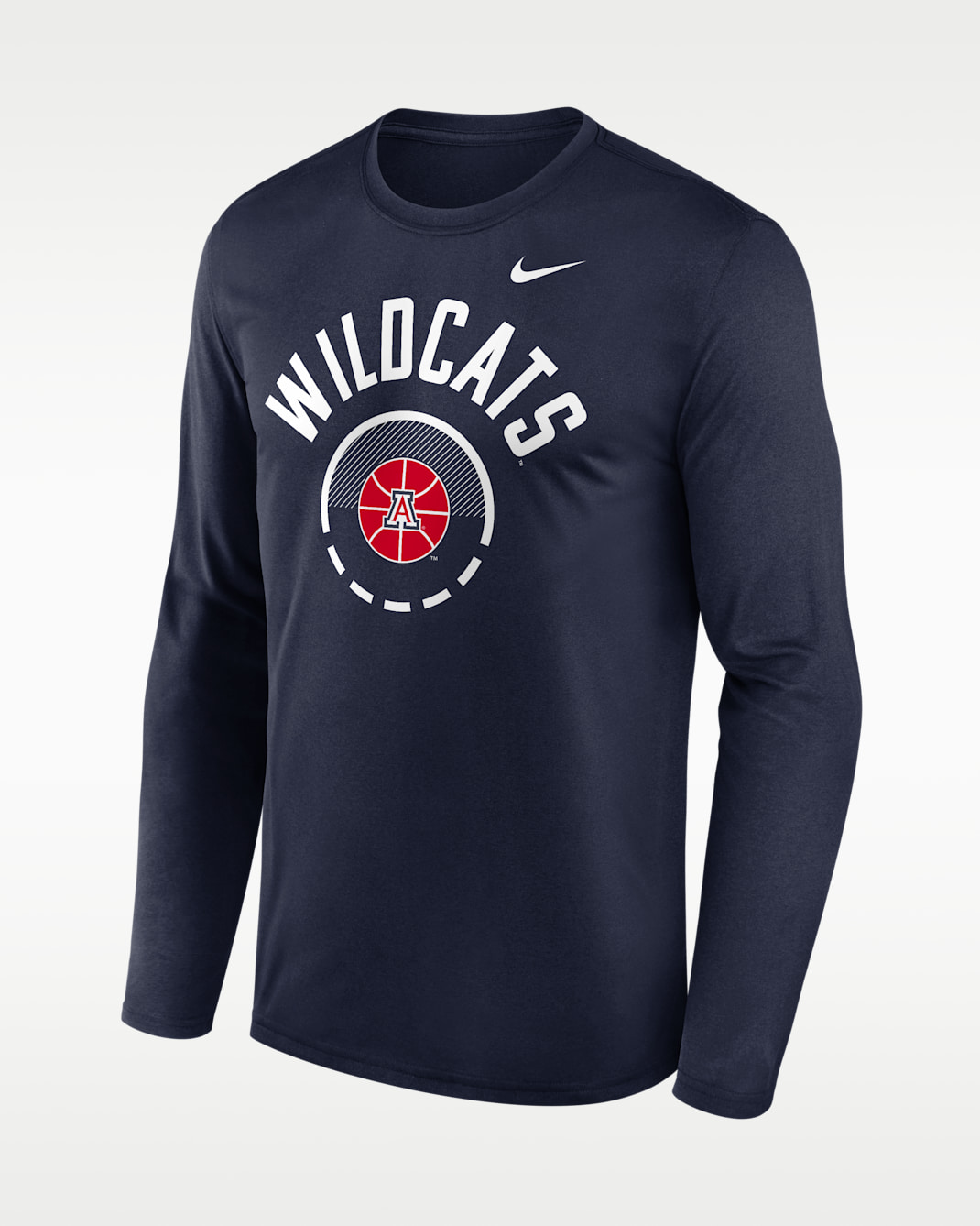 Playera de manga larga universitaria Nike Dri-FIT para hombre Arizona Courtside - Azul marino