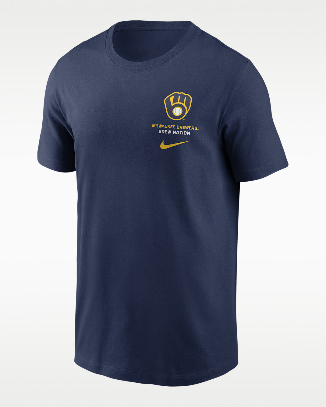 Playera Nike de la MLB para hombre Milwaukee Brewers 2-Hit - Azul marino