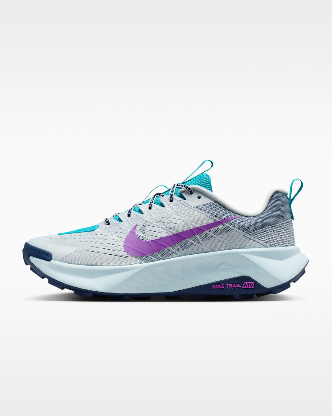 Sapatilhas de running para trilhos Nike Wildhorse 10 para homem - Pure Platinum/Midnight Navy/Dusty Cactus/Roxo Vivid