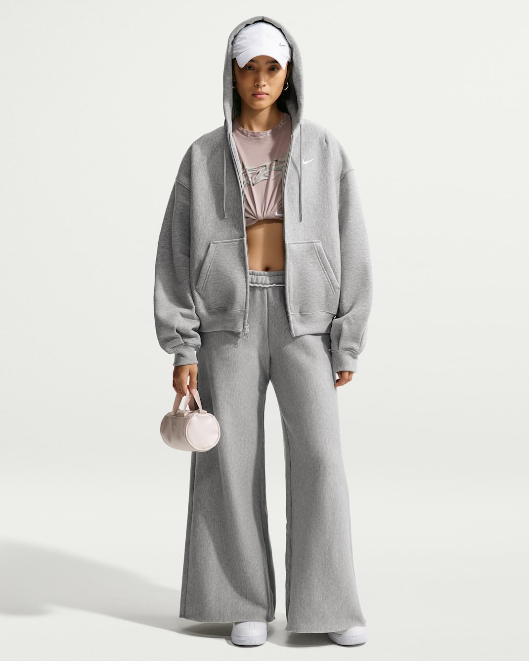 Nike Studio Fleece Heavyweight Women's Oversized Pleated Full-Zip Hoodie