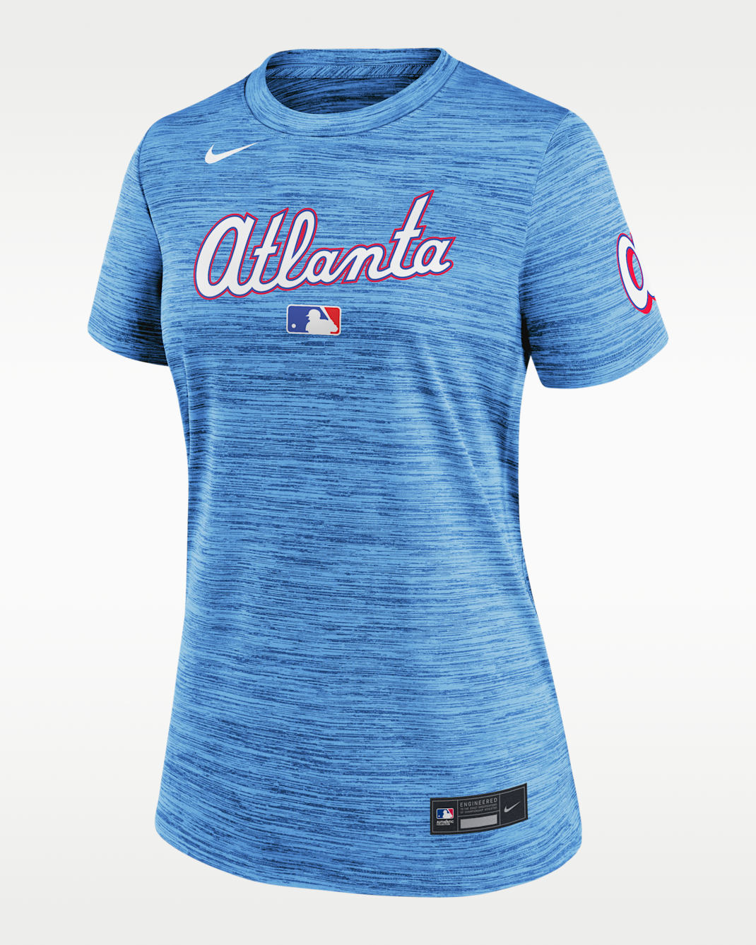 Atlanta Braves Authentic Collection City Connect Velocity Women's Nike Dri-FIT MLB T-Shirt - Powder Blue