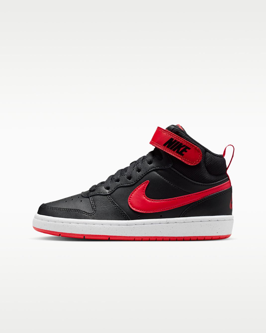 Nike Court Borough Mid 2 Older Kids' Shoes - Black/White/University Red