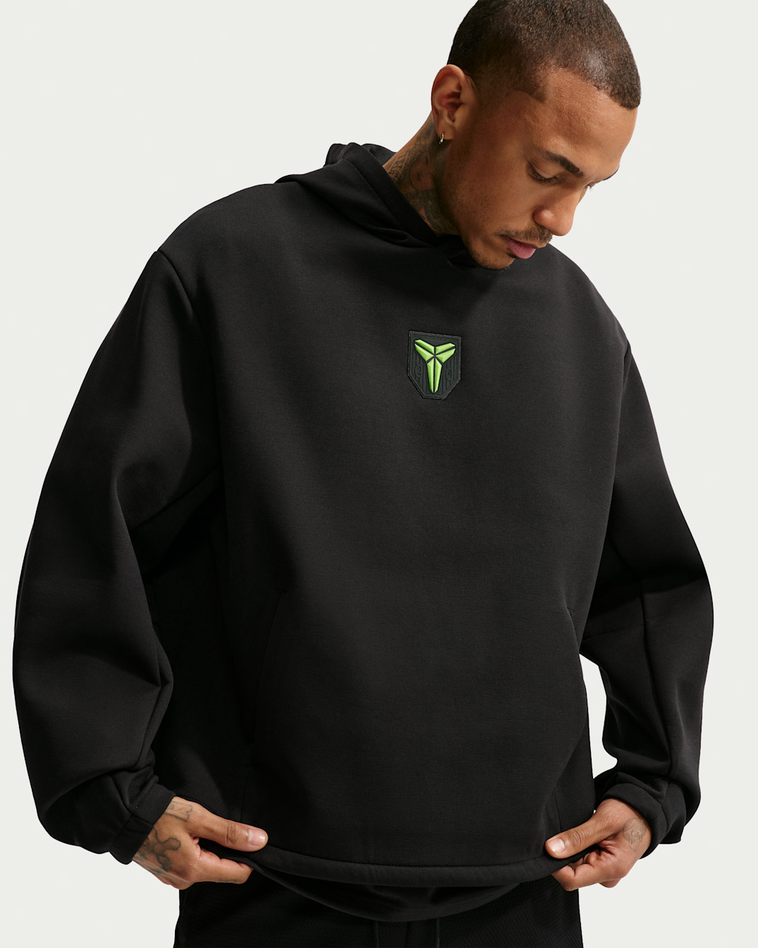 Kobe Mambacurial Men's Pullover Basketball Hoodie - Black/Electric Green