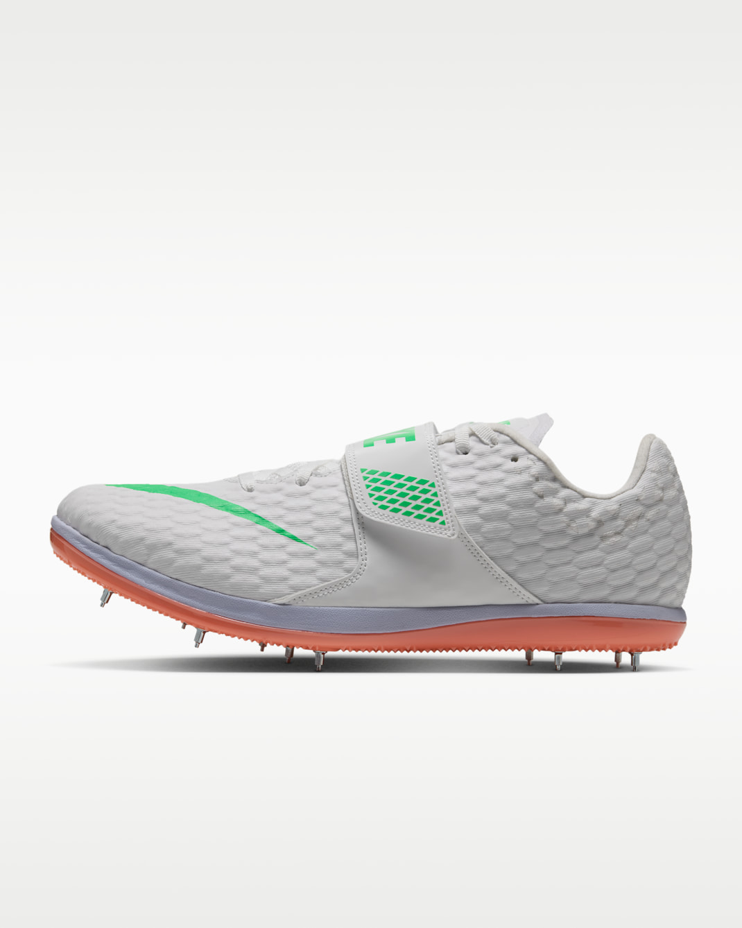 Nike High Jump Elite Sprung-Spike für Leichtathletik - Summit White/Atomic Pink/Palest Purple/Electro Green