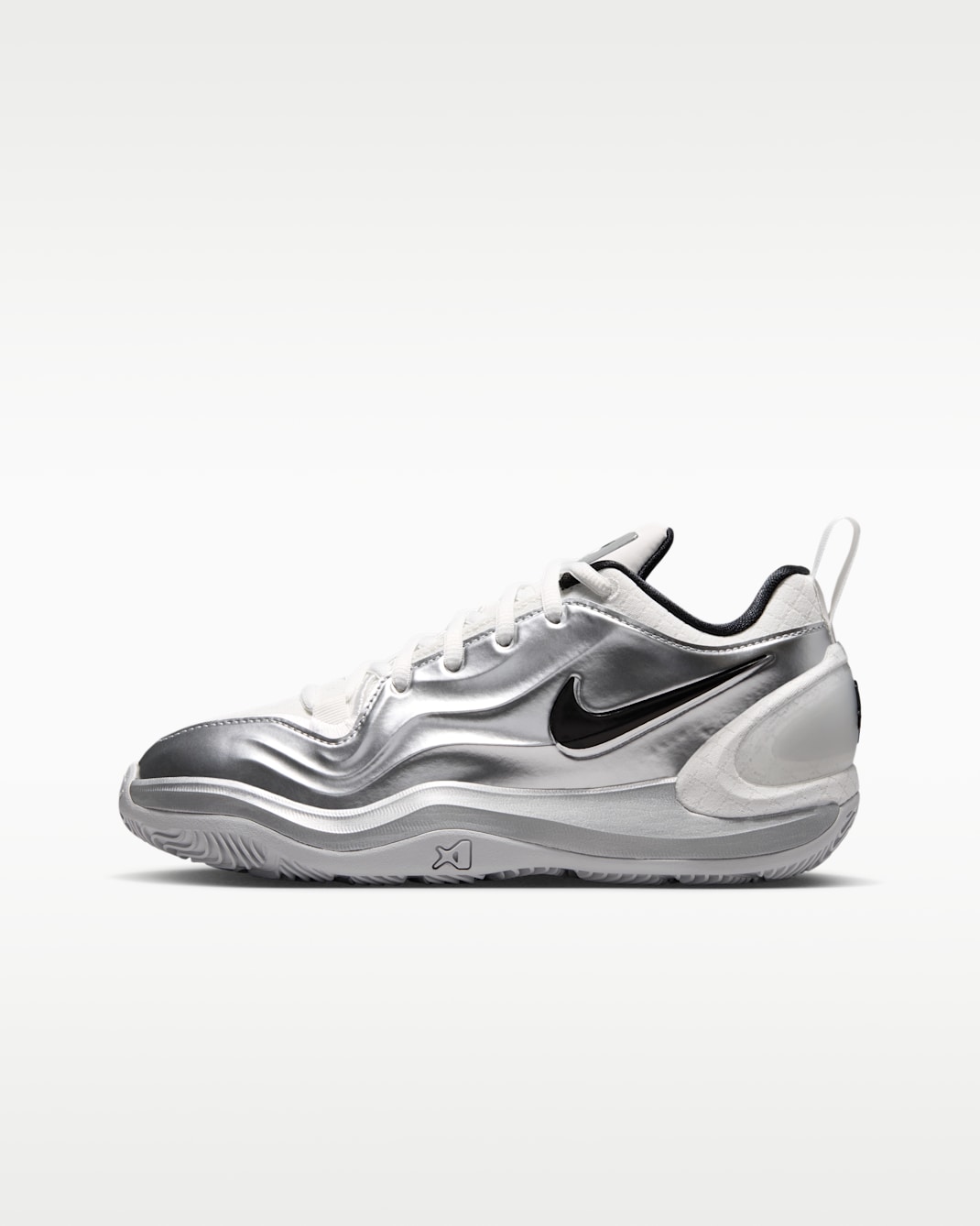 A'Two "Mirrored" A'ja Wilson Big Kids' Basketball Shoes - Summit White/Metallic Silver/Black