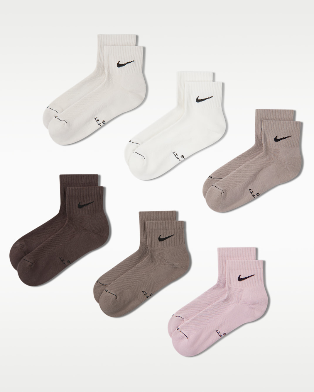 Nike Everyday Elevated Ankle Socks (6 Pairs) - Multi-Color