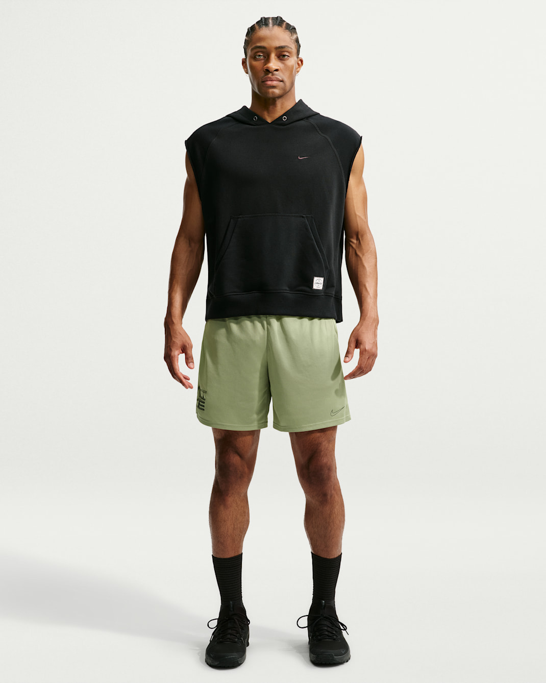 Shorts de entrenamiento de 18 cm para hombre Nike Flex - Oliva empolvado/Negro