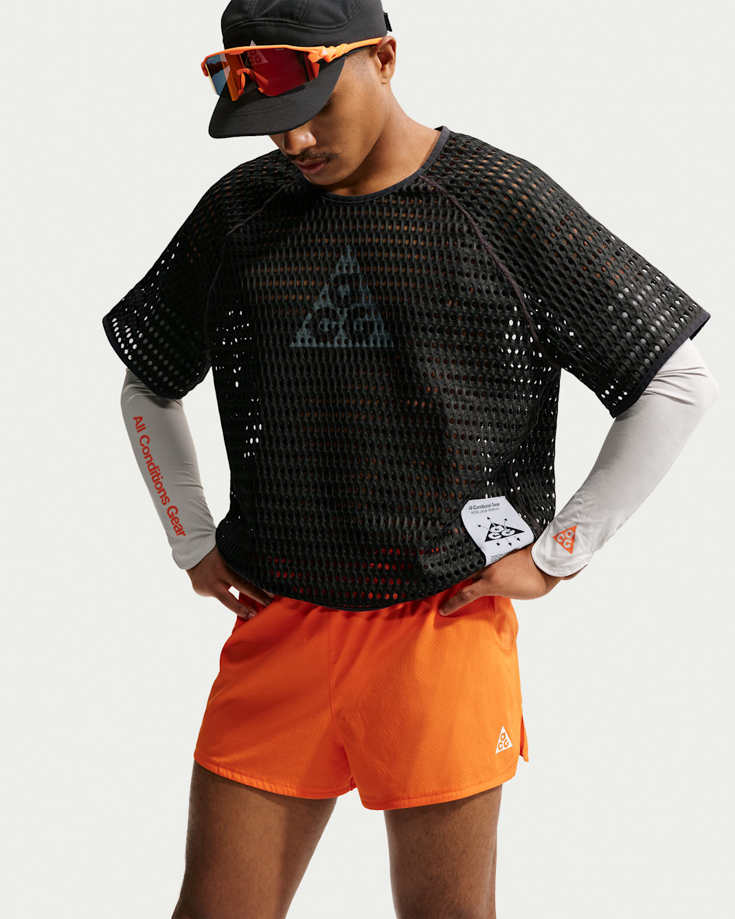 ACG Radical AirFlow Men's Dri-FIT Short-Sleeve Trail Running Top - Anthracite/Cool Grey