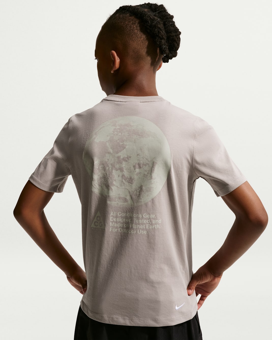 Nike ACG Big Kids' Dri-FIT Planet Earth T-Shirt - College Grey
