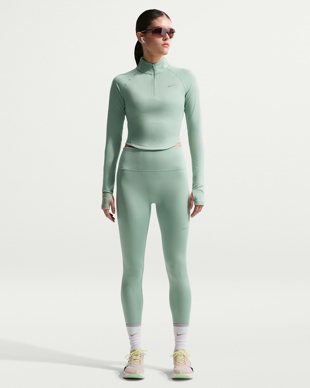 Nike Tempo Women's High-Waisted 7/8 Running Leggings - Steam