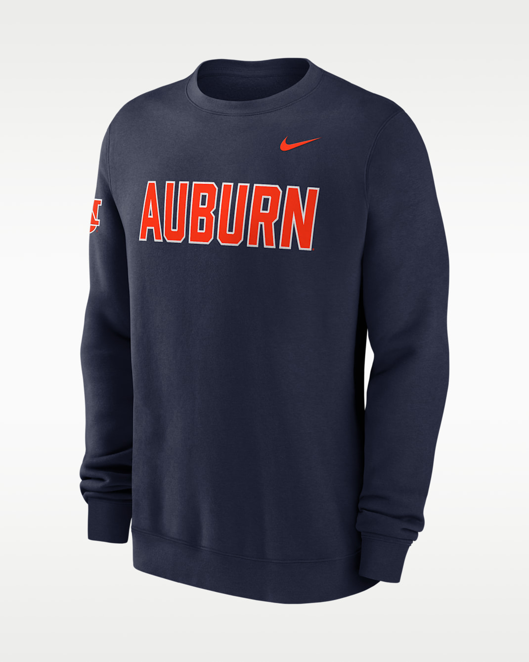 Sudadera de cuello redondo sin cierre universitaria Nike para hombre Auburn Sideline Club - Azul marino universitario