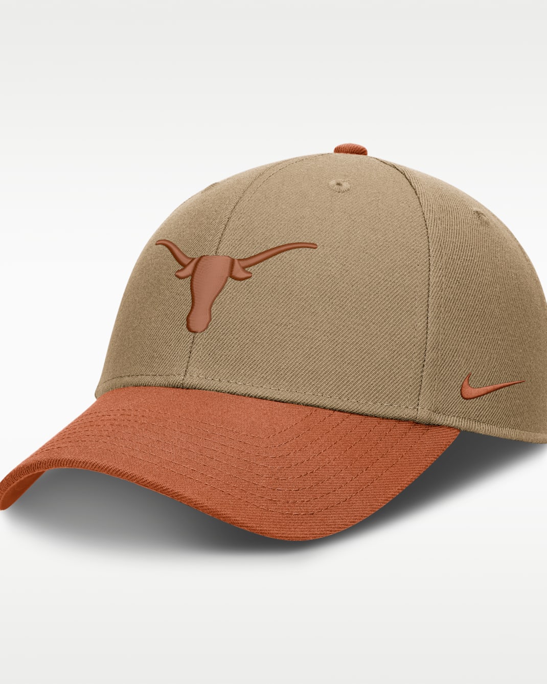 Texas Primetime Rise Men's Nike Dri-FIT College Trucker Adjustable Hat - Classic Beige/Burnt Orange