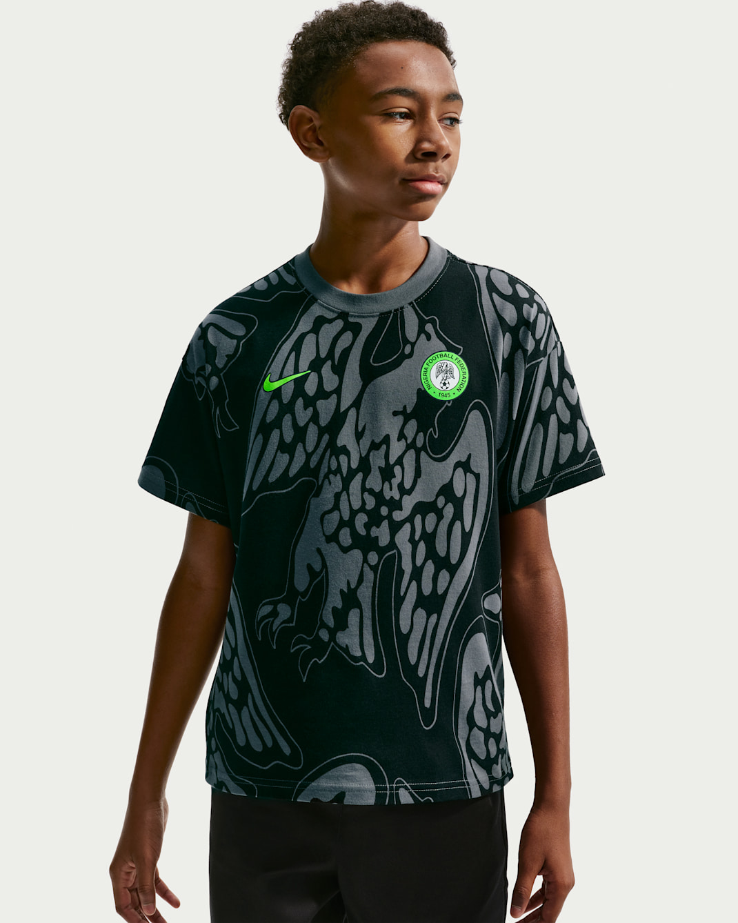T-shirt Nike Football Nigeria pour ado - Iron Grey