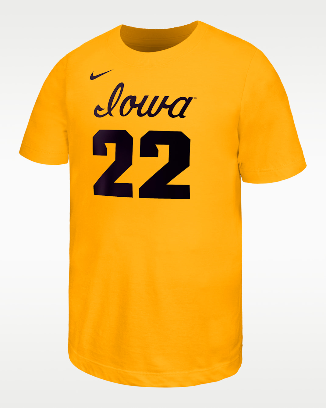 Caitlin Clark Iowa Hawkeyes Big Kids' College Basketball T-Shirt - Gold/Black/Black