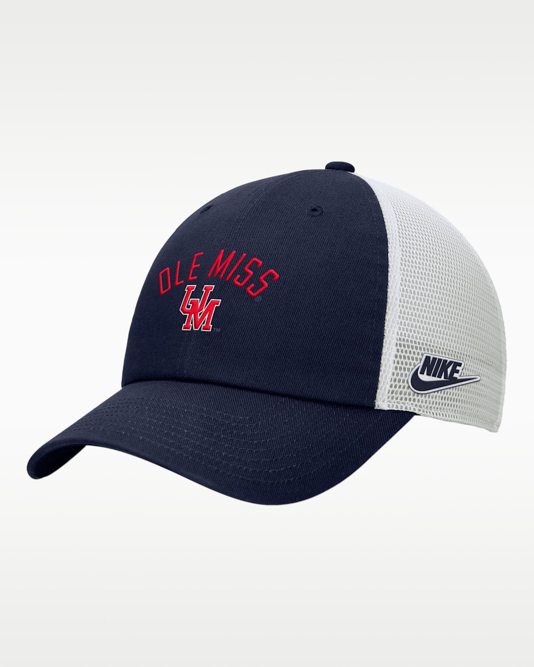 Nike College (Ole Miss) Unstructured Trucker Cap - College Navy