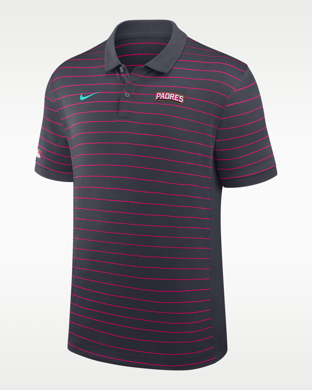 Polo Nike Dri-FIT de la MLB para hombre San Diego Padres City Connect Striped Victor - Negro