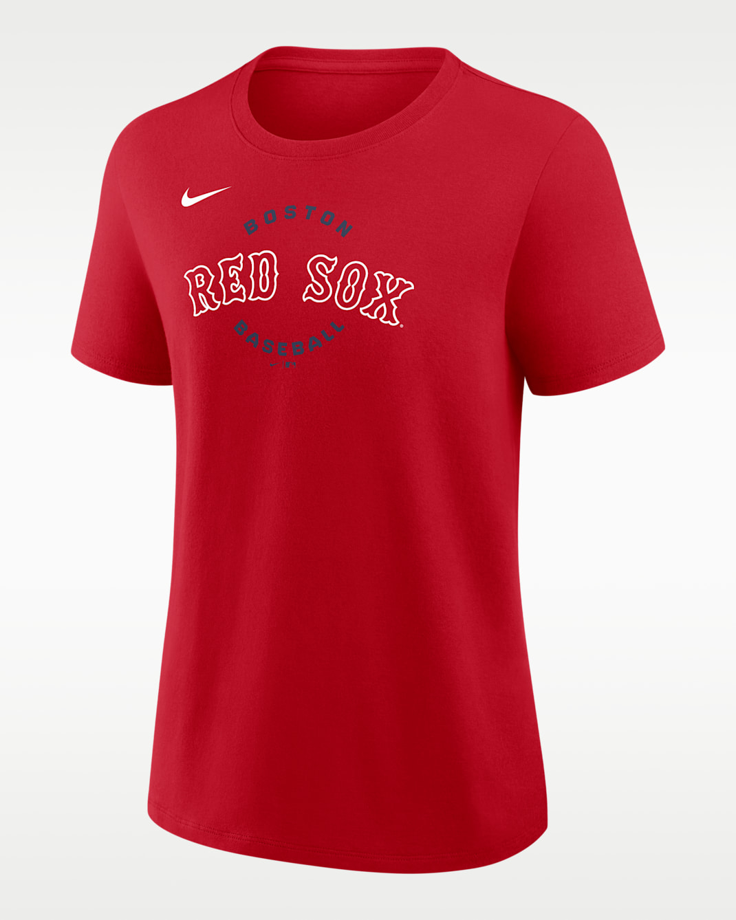 Sudadera de cuello redondo Nike de la MLB para mujer Boston Red Sox - Rojo deportivo