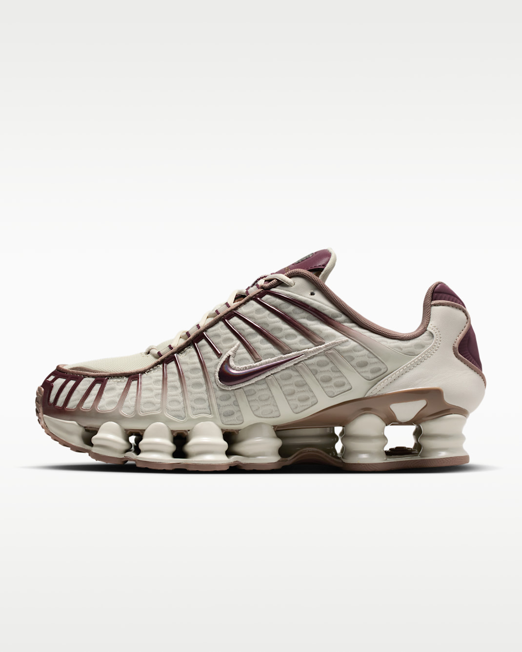 Nike Shox TL Women's Shoes - Light Bone/Mink Brown/Burgundy Crush
