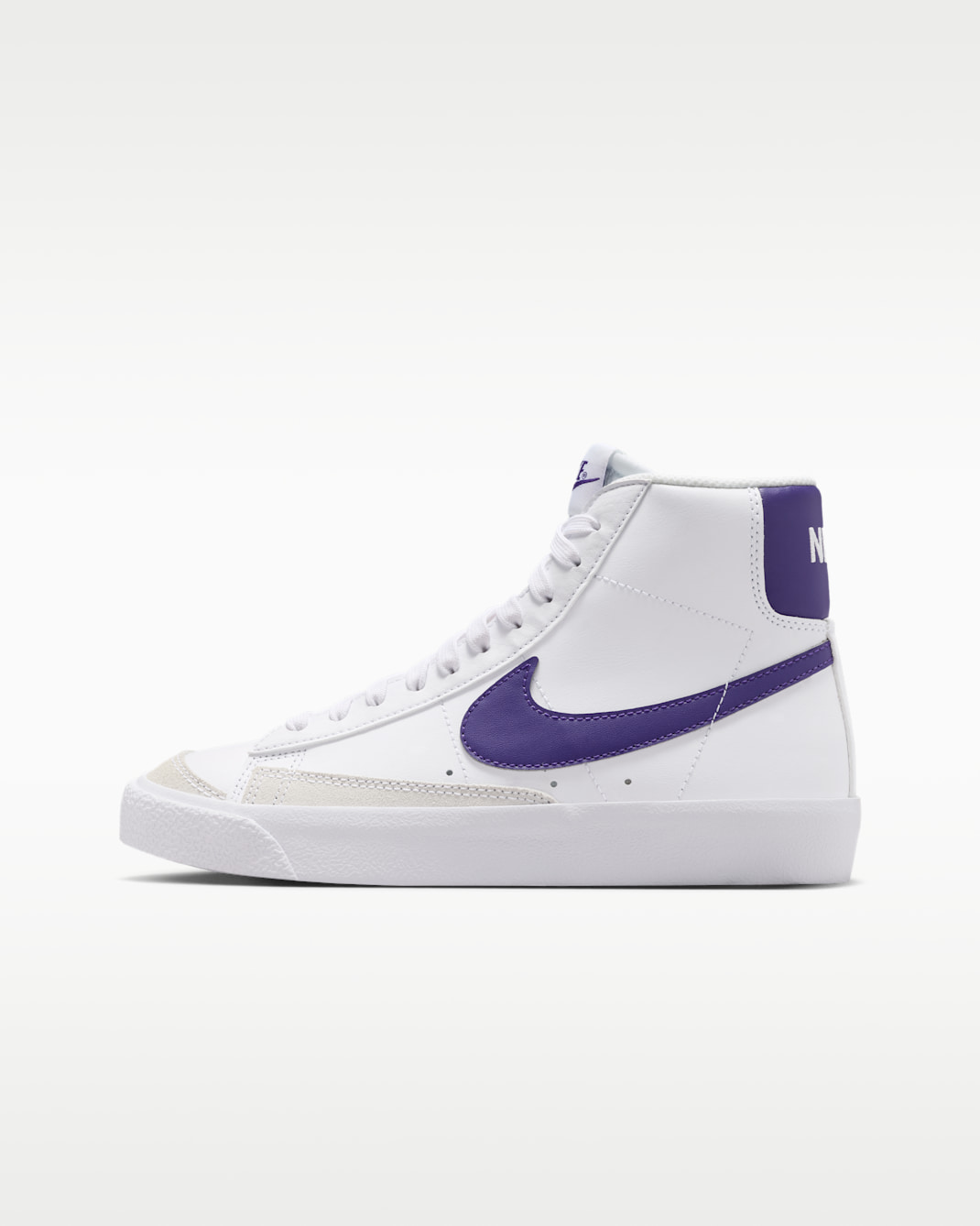 Tenis para niños grandes Nike Blazer Mid '77 - Blanco/Morado cancha