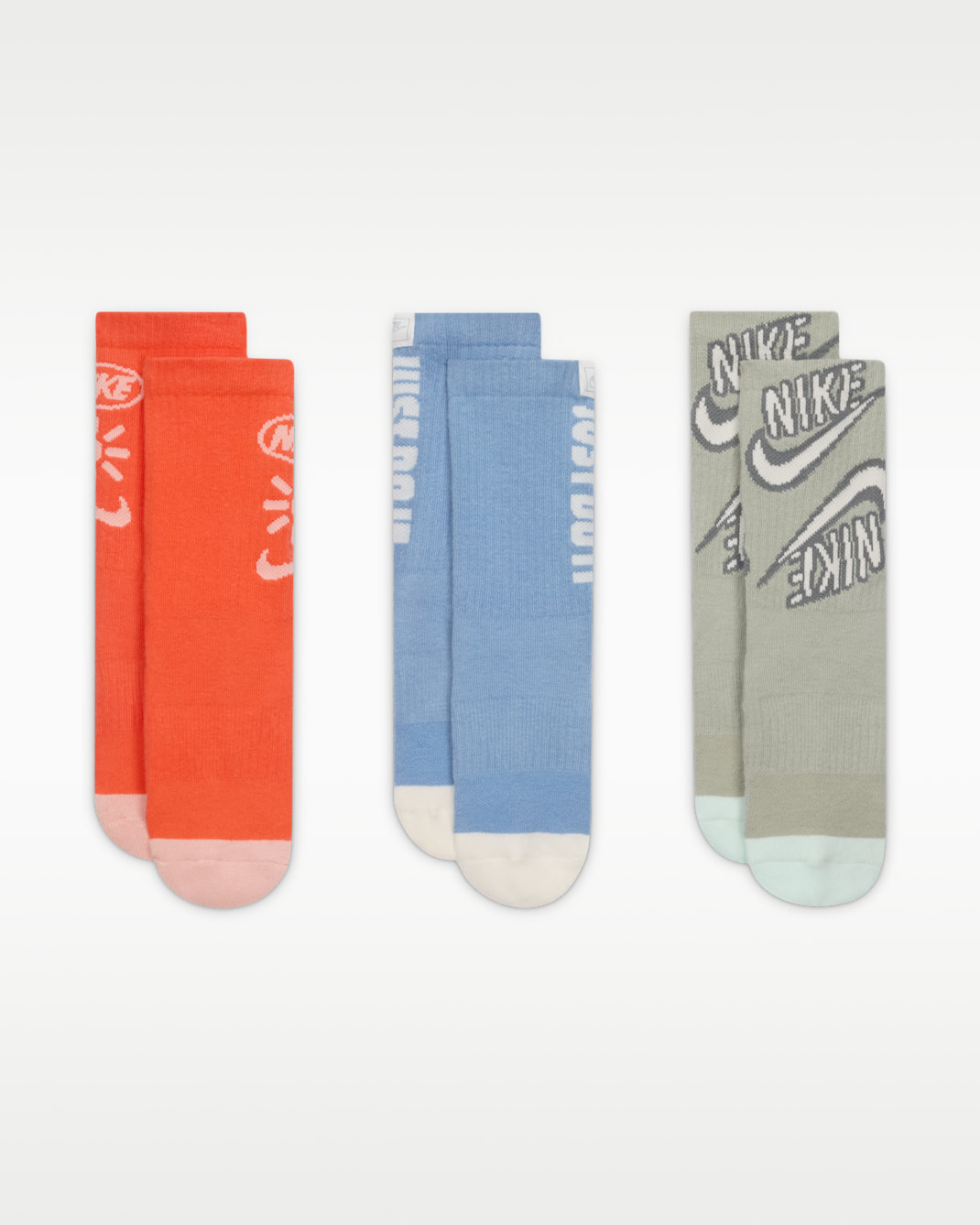Nike Everyday Plus Kids' Cushioned Crew Socks (3-Pair)