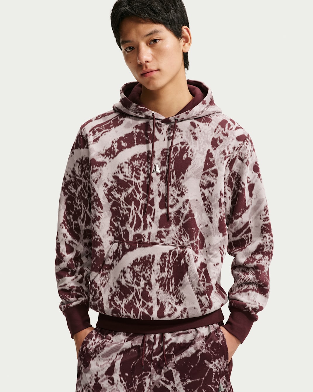 Ja Men's Basketball Hoodie - Burgundy Crush