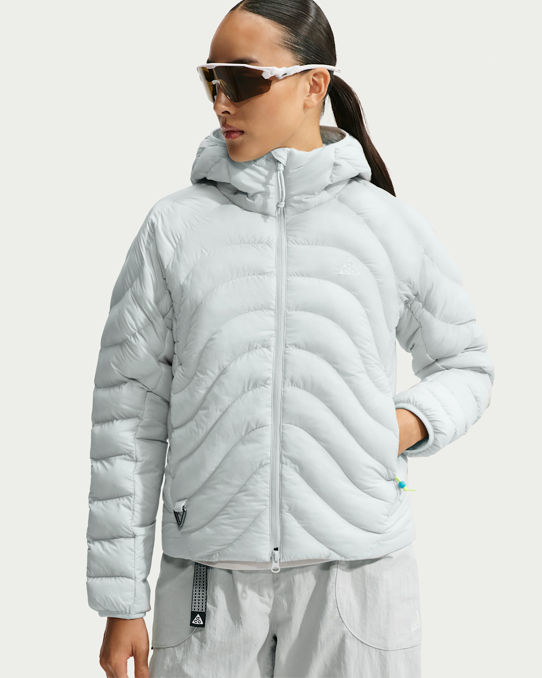 ACG Lava Flow Women's Therma-FIT ADV Hooded Jacket - Light Silver/Summit White