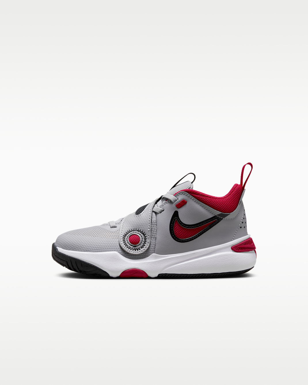 Nike Team Hustle D 11 Little Kids' Shoes - Cement Grey/Black/White/Gym Red