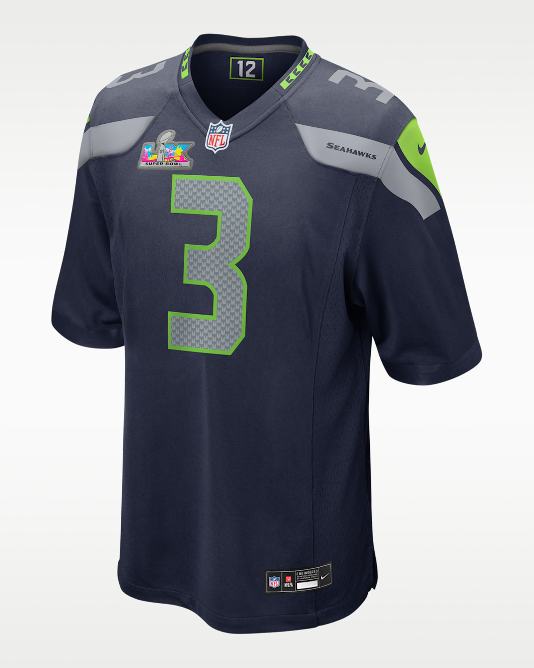 Jersey Nike de la NFL Game para hombre Nick Emmanwori Seattle Seahawks Super Bowl LX - Azul marino universitario