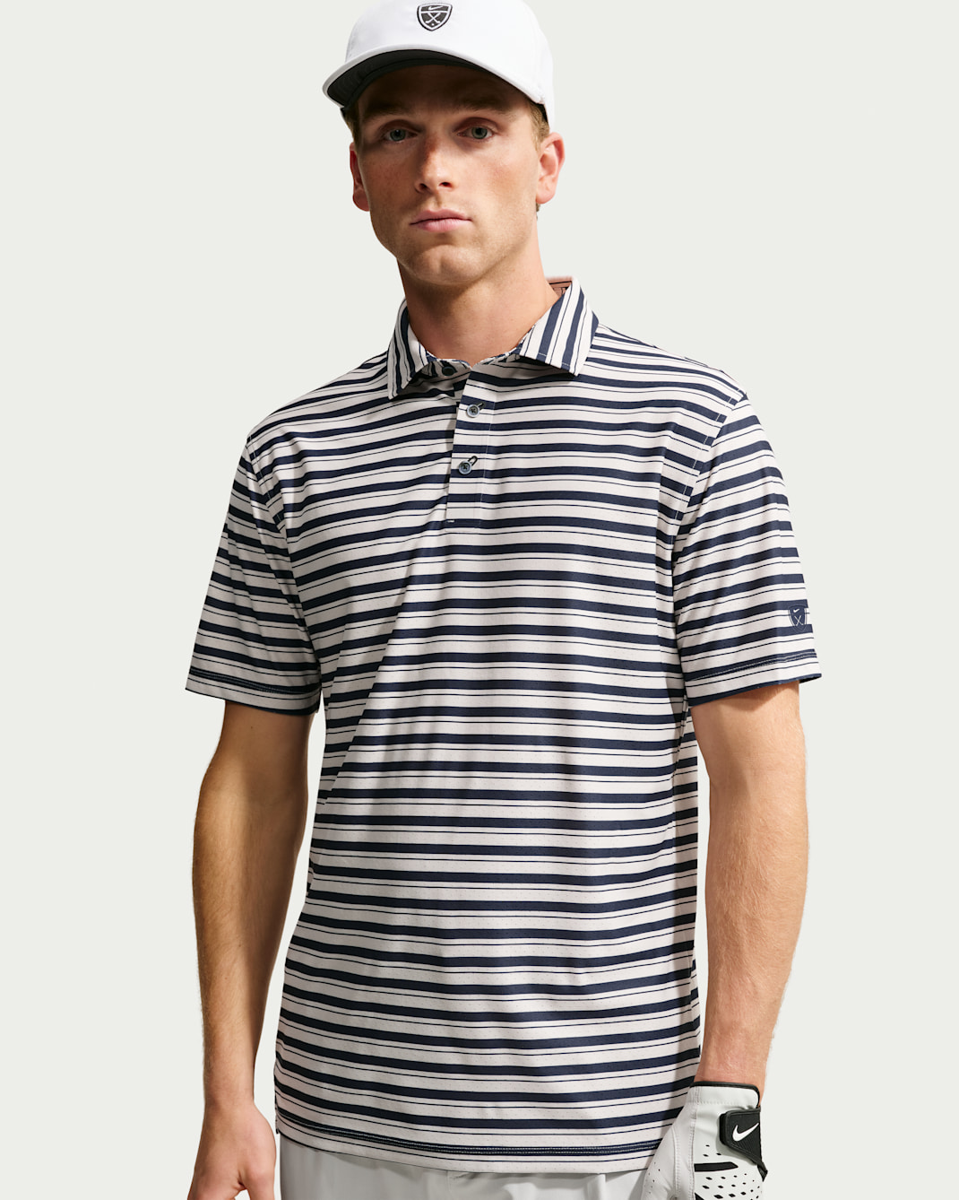 Polo de golf Dri-FIT para hombre Nike Tailored Performance - Azul marino universitario/Marrón verdoso claro/Azul marino universitario