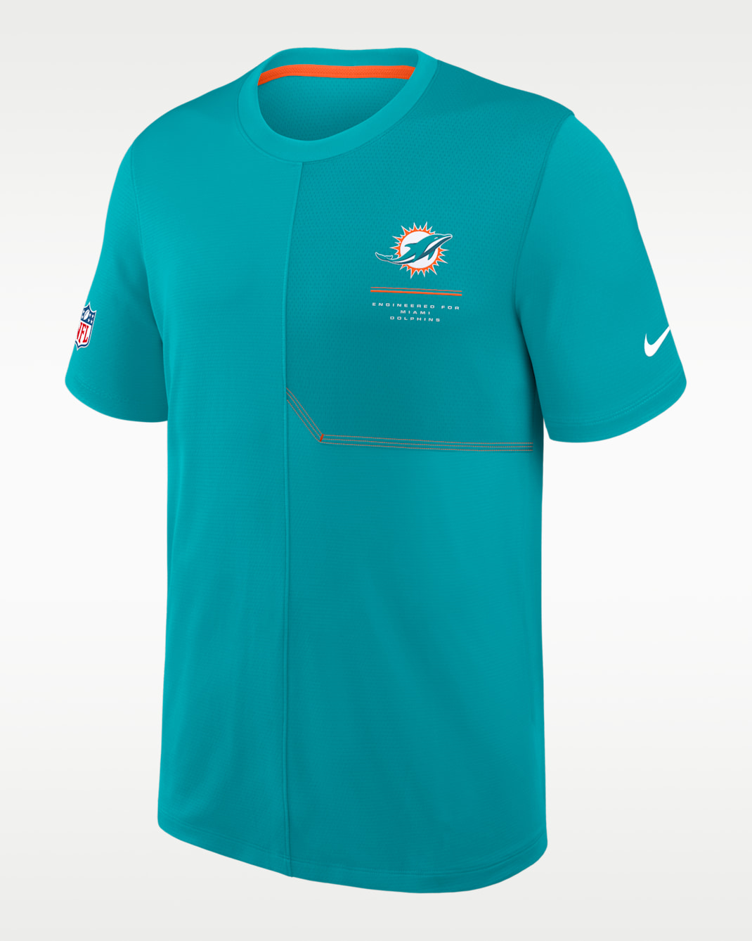 Miami Dolphins Sideline Coach Men's Nike Dri-FIT NFL Top - Turbo Green/Brilliant Orange