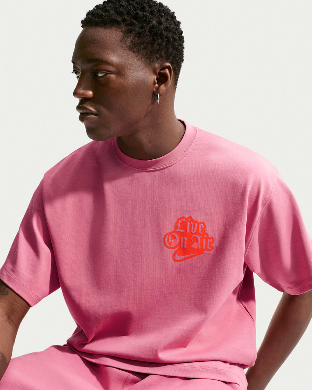 Pánské tričko Nike Solo Swoosh - Peony