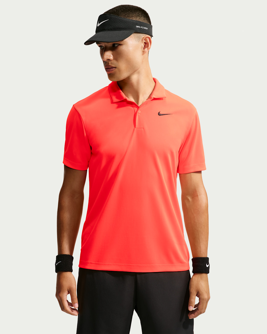 NikeCourt Dri-FIT Men's Tennis Polo - Bright Crimson/Black