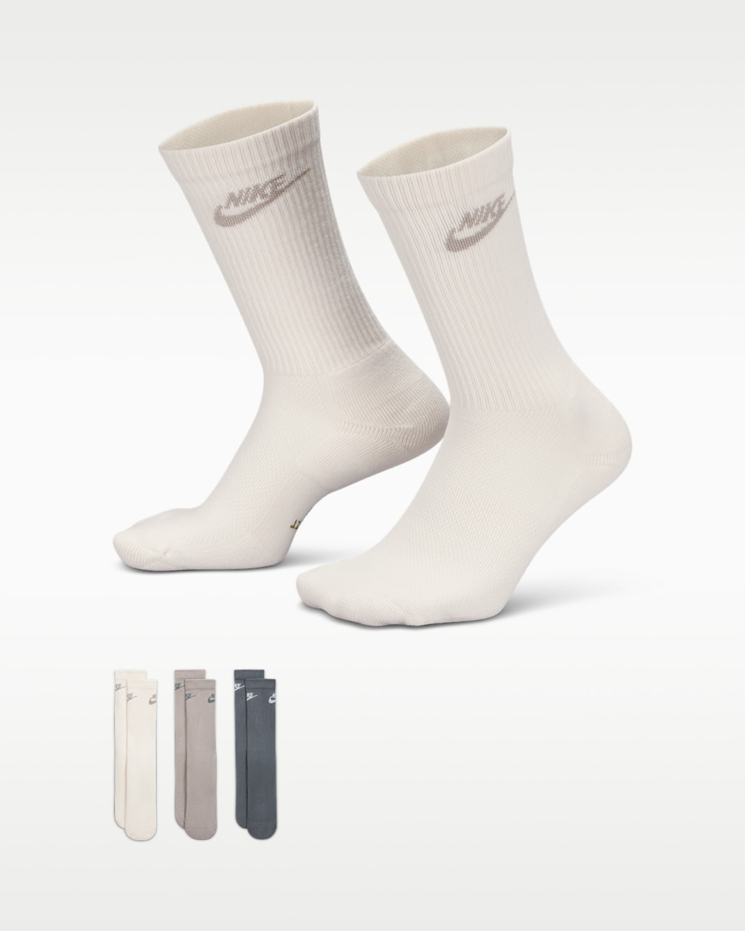 Nike Everyday Elevated Crew Socks (3 Pairs) - Multi-Colour