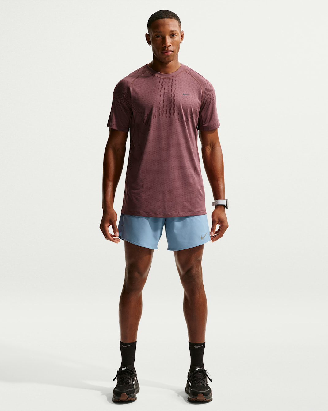Shorts de correr Dri-FIT de 18 cm 2 en 1 para hombre Nike Stride - Azul de trabajo