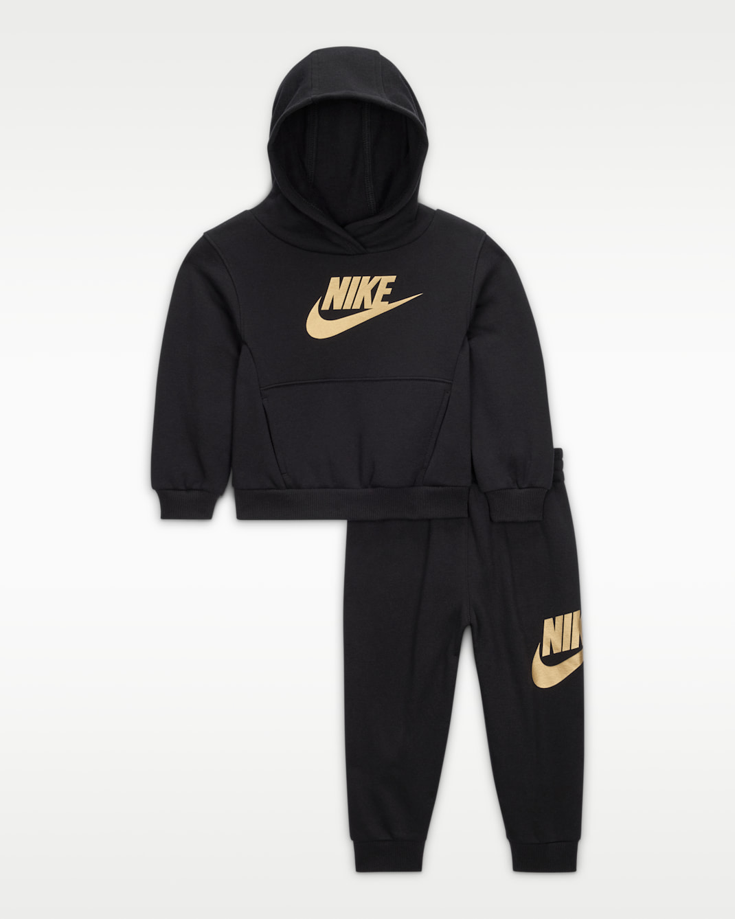 Nike Club Fleece Set Conjunt de dues peces - Nadó - Negre/Or metal·litzat