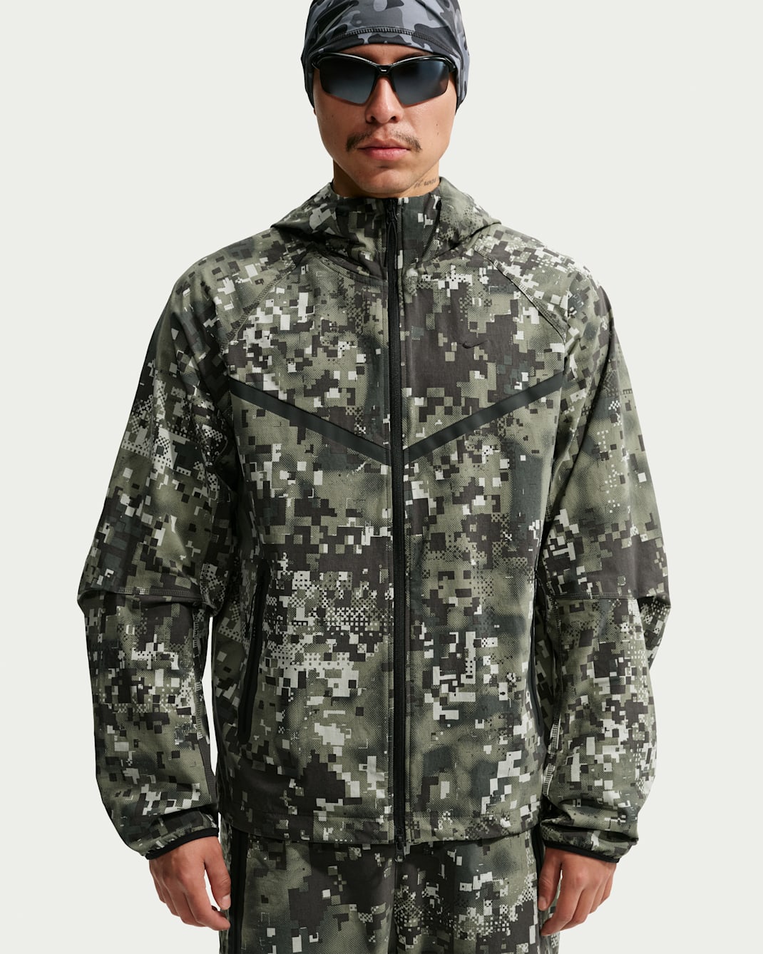 Nike Tech Men's Dri-FIT Woven Full-Zip Jacket - Silver Sage/Black