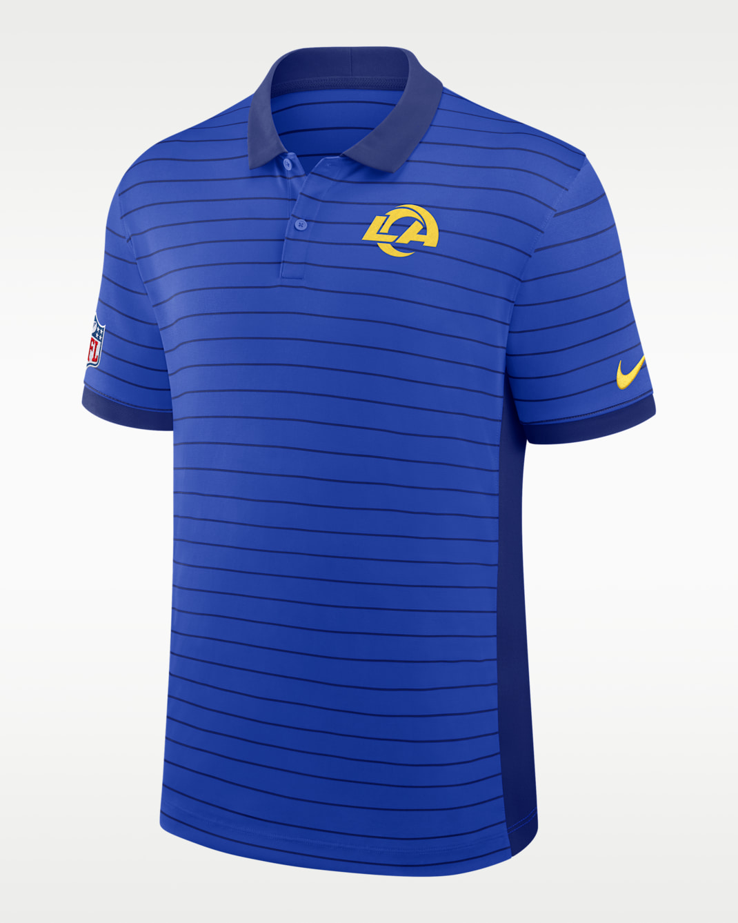 Los Angeles Rams Sideline Victory Stripe Men's Nike Dri-FIT NFL Polo - Hyper Royal/Blue