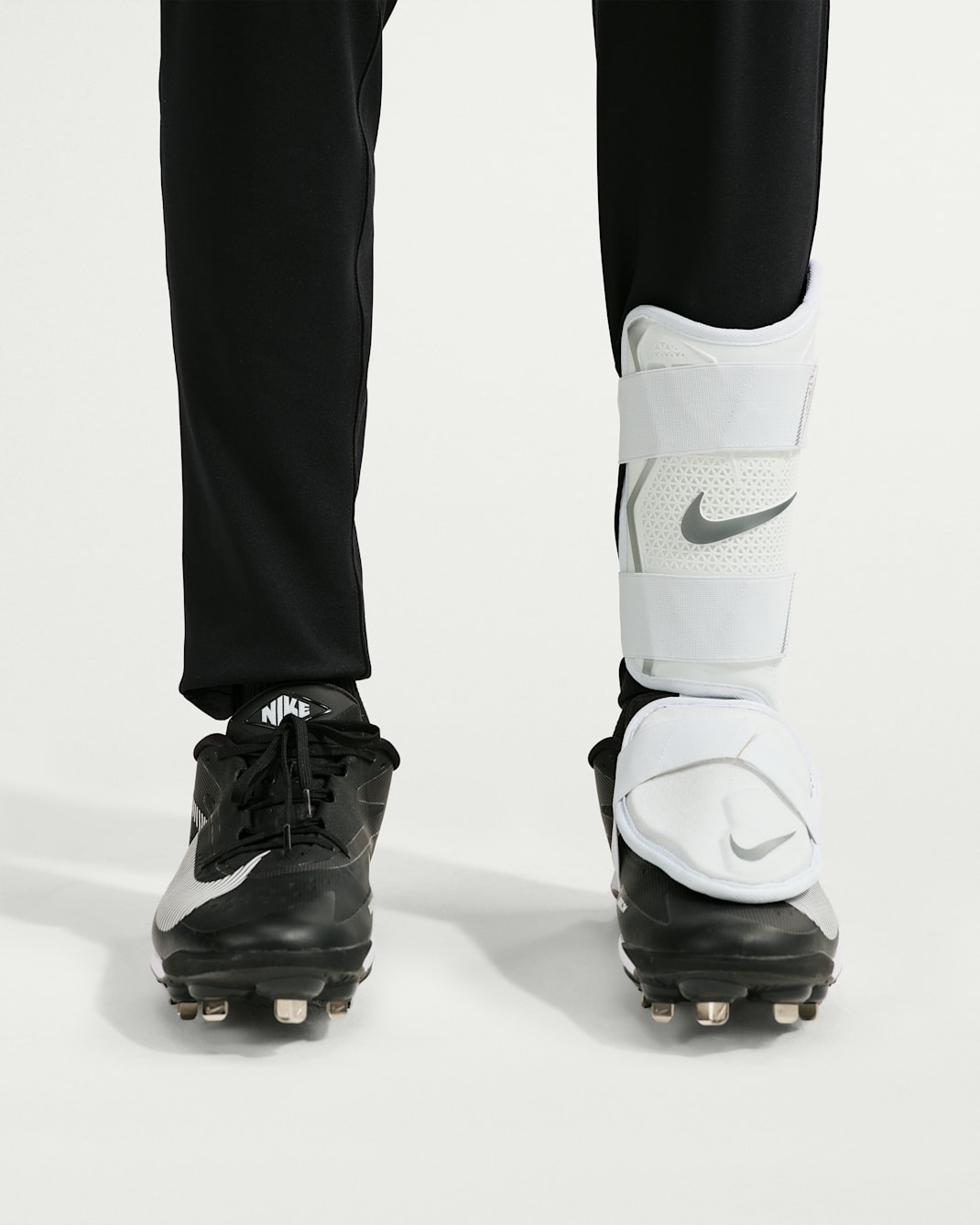 Nike Vapor Elite Baseball Batter's Leg Guard (Left-Hand Hitter) - White/White/White/Metallic Cool Grey