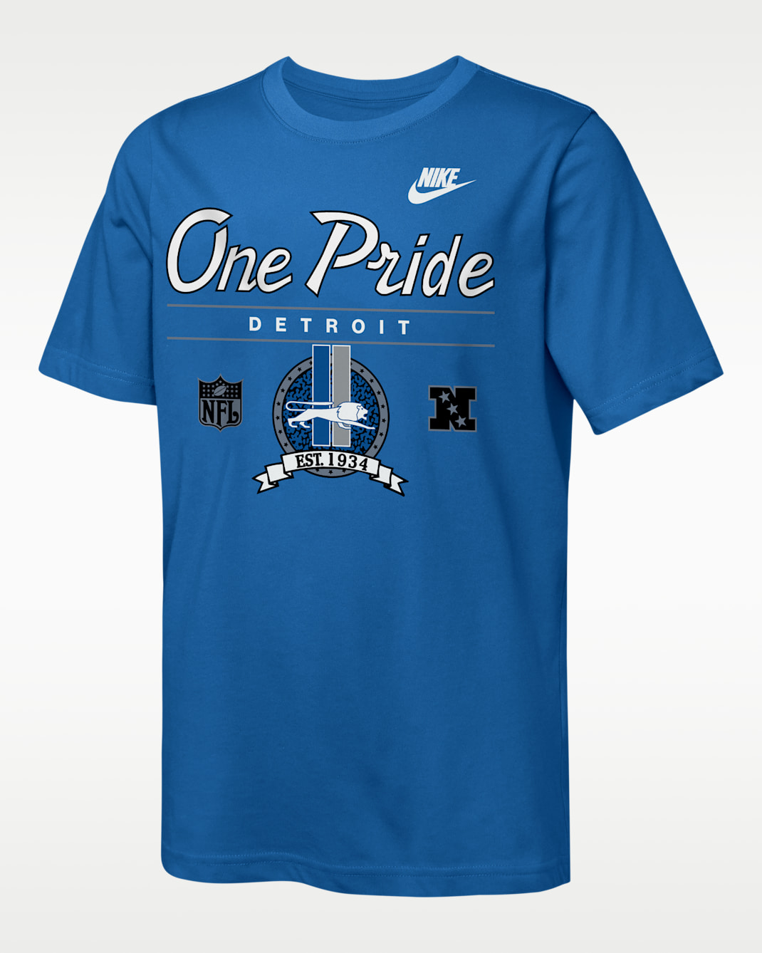 Detroit Lions Rewind Hometown Slub Big Kids' Nike Dri-FIT NFL T-Shirt - Blue