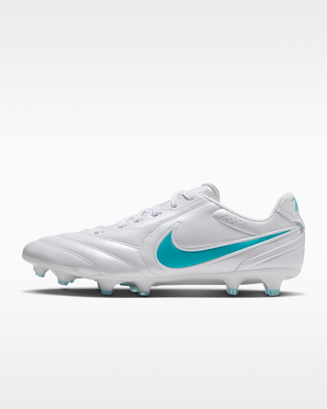 Nike Tiempo Ligera Pro Firm-Ground Low-Top Football Boots - White/White/Energy