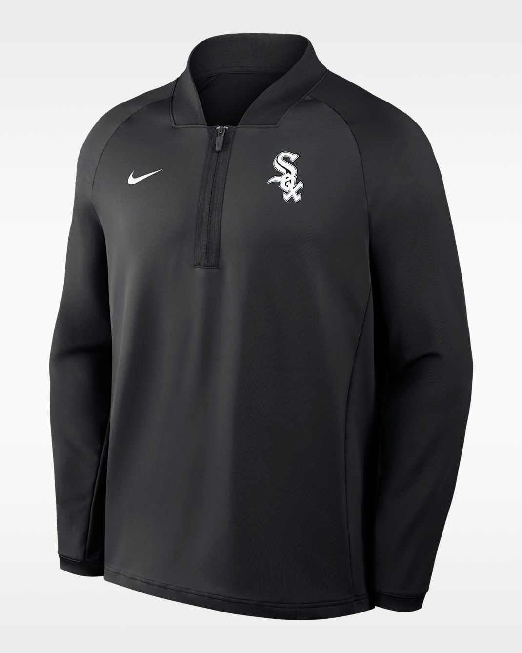 Chicago White Sox Authentic Collection Men's Nike Dri-FIT MLB 1/2-Zip Long-Sleeve Top - Black