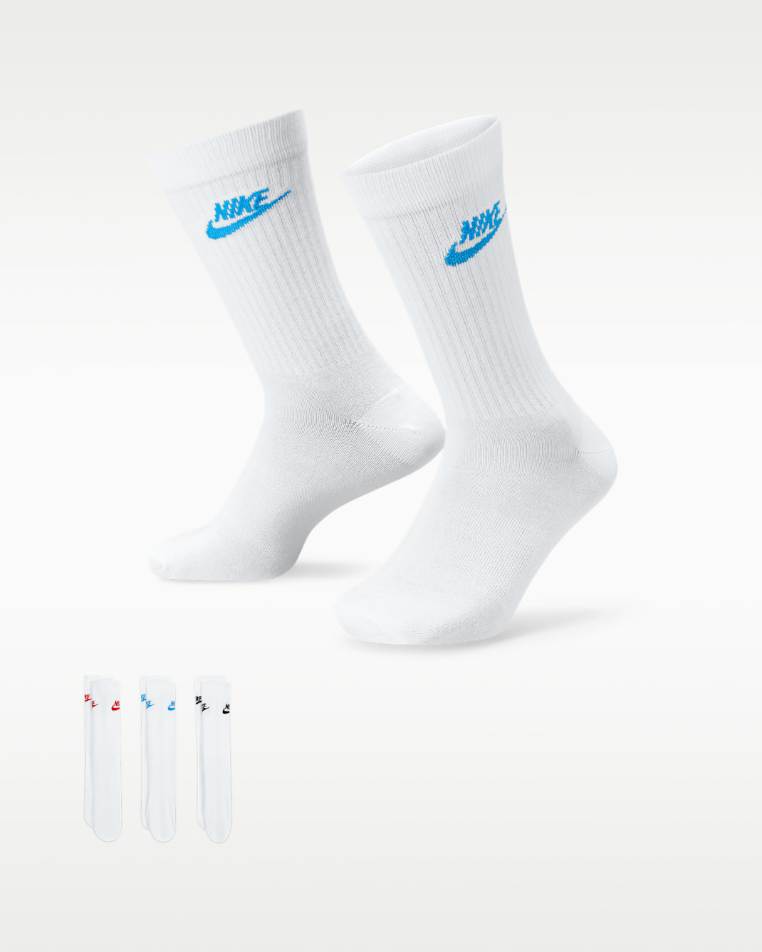 Nike Sportswear Everyday Essential Crew Socks (3 Pairs) - Multi-Colour