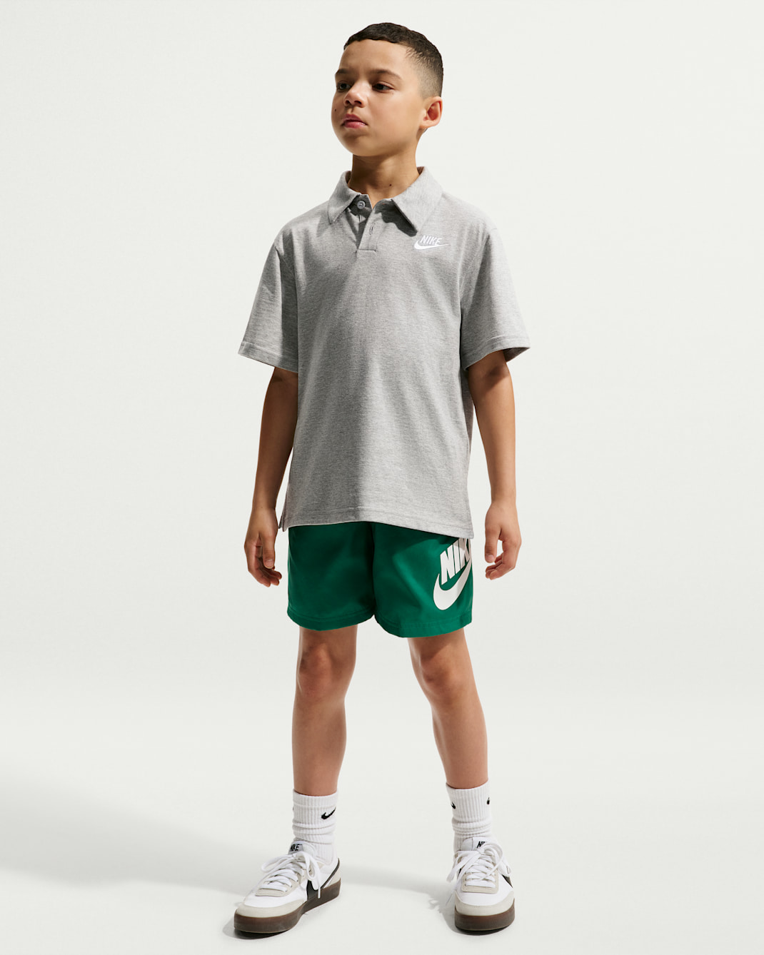 Nike Sportswear Club Big Kids' Knit Short-Sleeve Polo