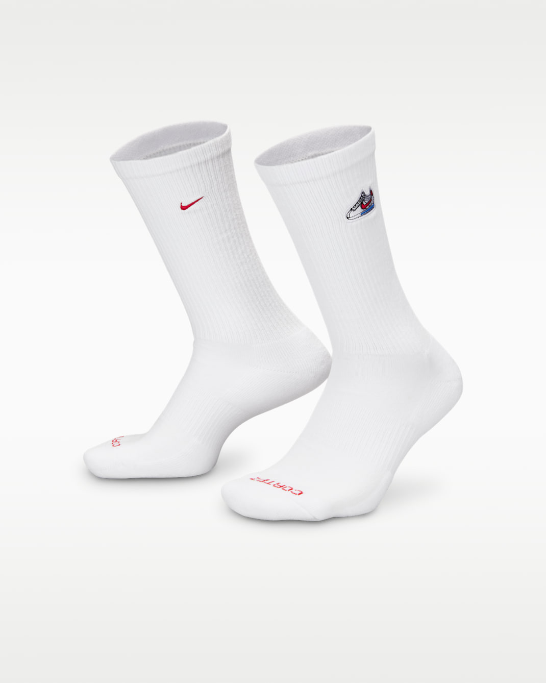 Nike Everyday Cushioned Crew Socks (1 Pair) - White/Game Royal/University Red