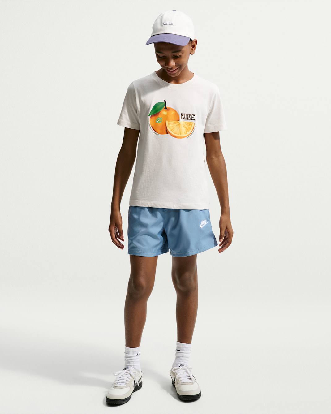 Nike Sportswear Club Big Kids' 4.5" Woven Shorts - Work Blue/White