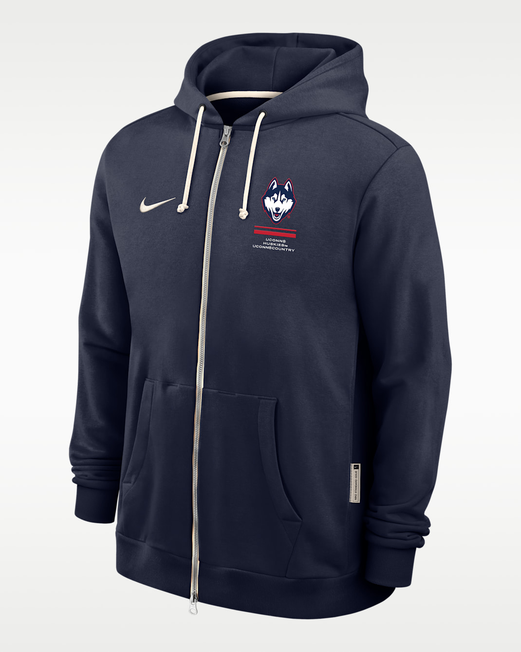 UConn Sideline Standard Issue Men's Nike Dri-FIT College Full-Zip Hoodie - College Navy